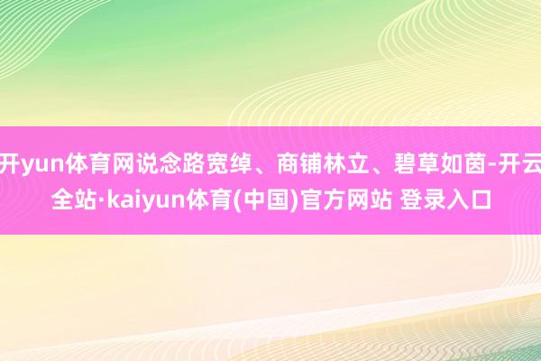 开yun体育网说念路宽绰、商铺林立、碧草如茵-开云全站·kaiyun体育(中国)官方网站 登录入口