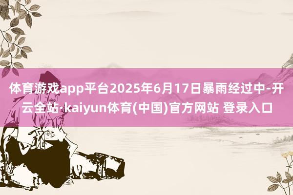 体育游戏app平台2025年6月17日暴雨经过中-开云全站·kaiyun体育(中国)官方网站 登录入口
